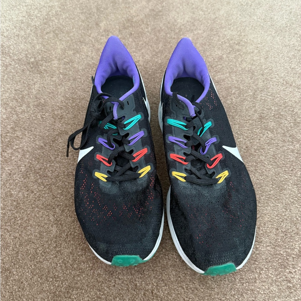 Nike Black Zoom Sneakers with Multicolor Accents